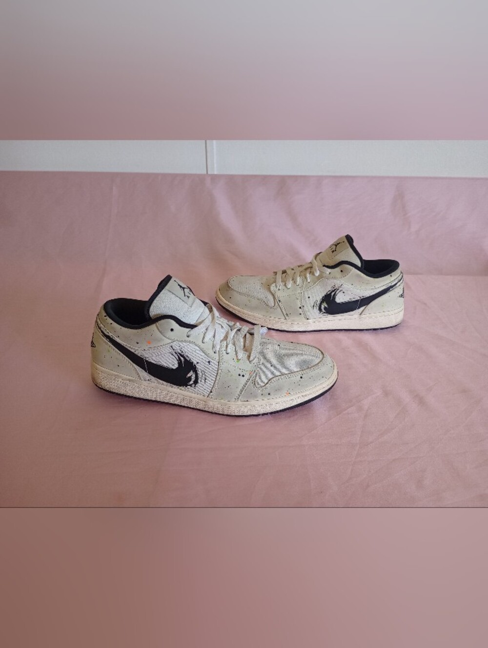 Air Jordan 1 Low Brushstroke Swoosh - Paint Splatter DM3528 100 Size 12
